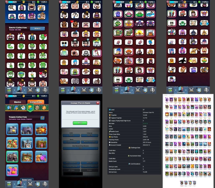 ■LVL:67 (GemValue:$33455) ■Cards:121 L16:8 L15:29 L14:42 L13:11 ■Skins:9 ■HT:12710 ■Emotes:125 ■Full Access ■Instant Delivery ■A7248 ___________