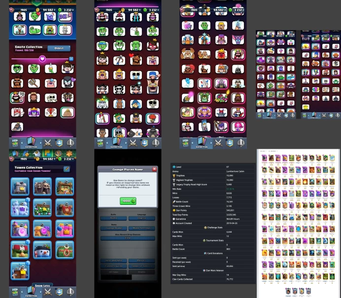 ■LVL:67 (GemValue:$35399) ■Cards:121 L16:5 L15:38 L14:62 ■Skins:12 ■HT:1090 ■Emotes:158 ■Full Access ■Instant Delivery ■A7258 __________________