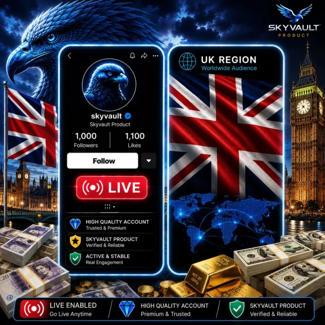 UK | 1.000+ Real followers+ Real engagement( Likes+views) Creator rewards program | Live Mobile+Gaming+Live Rewards |Beta Monetized Country |