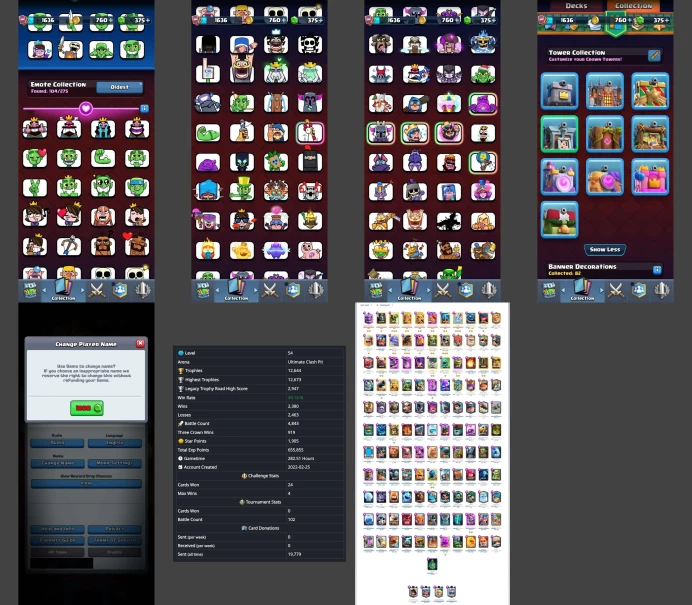 ■LVL:54 (GemValue:$13453) ■Cards:122 L16:8 L15:2 L14:8 ■Skins:9 ■HT:12673 ■Emotes:104 ■Full Access ■Instant Delivery ■A7272 ____________________