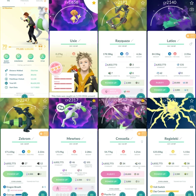 W066 Level 70 Mewtwo100 Rare Shadow Dialga 100 iv