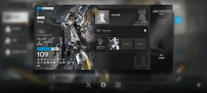 Lvl 30|109 OP + 3 Outfits|Starter|2 Limited Operator|Muelsyse,Wang|2 Operator Permit|Terminal 3-5|Takemail|CheckSS|(AK1639)