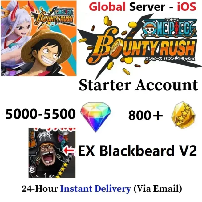 [Global - iOS] EX Blackbeard V2 + 5000-5500 Rainbow Diamonds + 800+ Gold Fragments