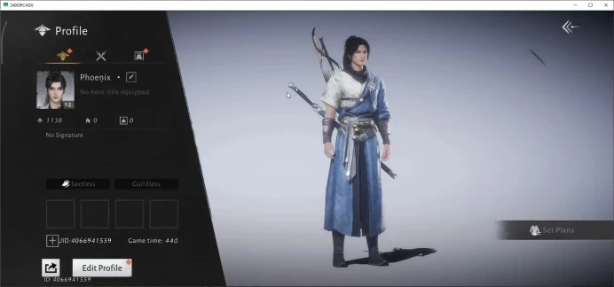 GLOBAL|Lv 15|1 HC|3741 GS|Nameless Sword|Anthem of Ages,Golden Oath,Unbound Hair Etc|Male|Low Explore|Netease|CheckSS|WWM1369