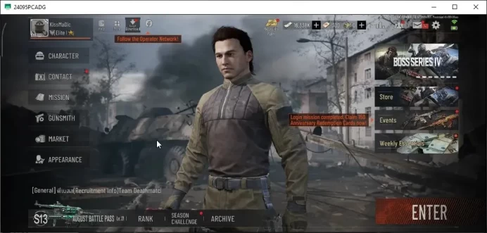 MOBILE|Lvl 30|SV 18.5M|CV 16M|OF AKM,CA FAMAS,CA T951,Forest MP5,Abomi.Vector9,SQB M110|CN ON|Log Infinite|Check SS|(AB3684)