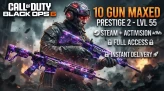 【STEAM】10 Guns Maxed | 55 Level - Prestige 2 | Linkable all Platform | Original Mail | Full Access - Instant Delivery