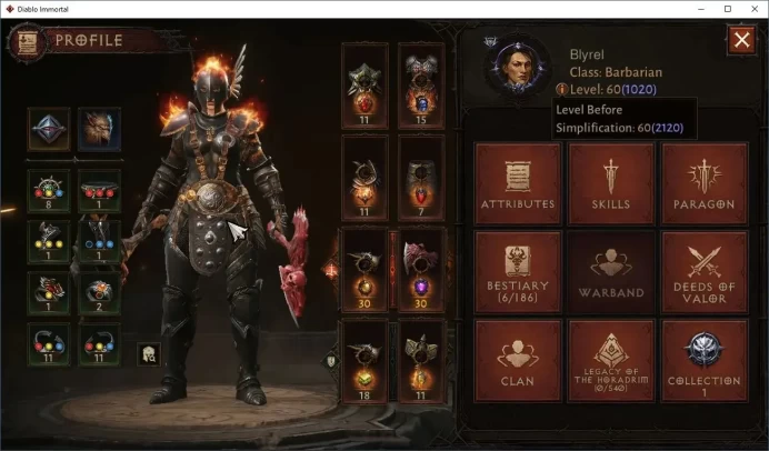 SEA - verathiel | 60 (1020) Barbarian - Slinger | CR 48062 | Reso 540 | Inverno V | Varog Lv.30 (*3) | CN ON | TakeMail DI067B