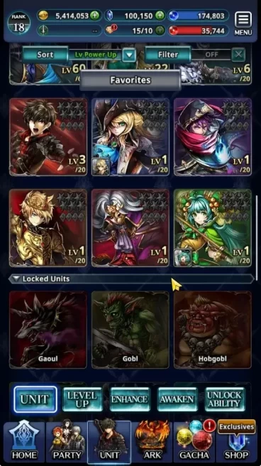 GLOBAL|Rank 18|100k Crystals|Top Tier Unit(Fairy King Aernewisse,Goddess Lilaha,Cerulebreeze Dancer Kynei)|1UR&22SSR Ark|LC1535