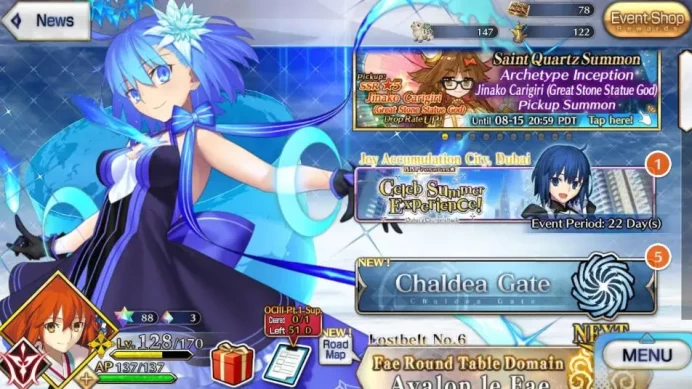 NA Lv 128|18 SSR(Ciel,Altria Caster,Skadi Caster,Oberon,Charlemagne NP2,Orion Archer NP2,Etc)+ Bday Unset|310 GF|SS(FGO812)