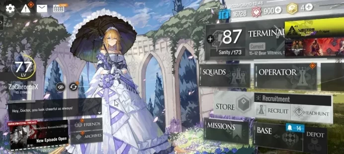 Lv77|274 OP+43 Skin|13 Limited|Wis'adel,Exu Alt,Lapalter,Shu,Texas,Virtuosa,Hoshi,Muelsyse,Chen,Marcille,Ash,Pepe P1,Etc|AK1642