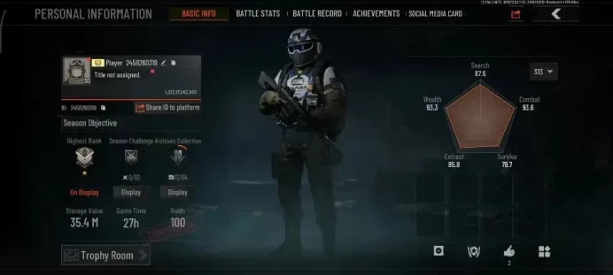 MOBILE|Lvl 30|SV 35M|CV 30,8M|Limited FJ AN 94|VS M4A1,TTM Groza,SS Scar L, Etc|CN ON|Infinite|Check SS|(AB3688)