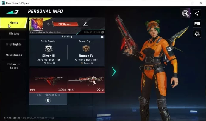 AMERICA|Fresh Starter| 1 Skin ETERNAL MP5 - Bloodrift| 2 Legendary [AK47 Violet Wraith,VSS Undercurrent] |Log NetEase|(BLS5706)