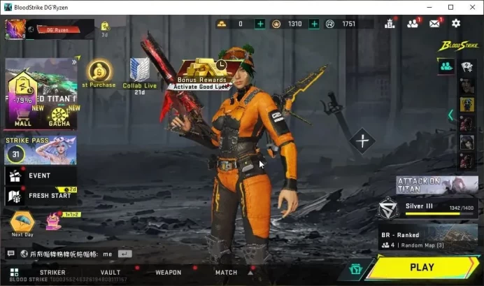 AMERICA|Fresh Starter| 1 Skin ETERNAL MP5 - Bloodrift| 2 Legendary [AK47 Violet Wraith,VSS Undercurrent] |Log NetEase|(BLS5706)