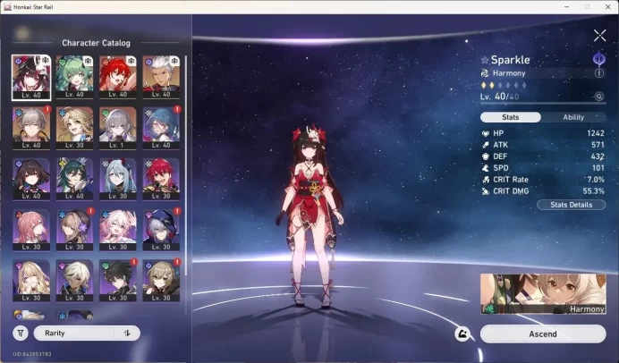 ASIA|TL 29|4 Limited [Himeko-Nova,Huohuo,Archer,Sparkle]|Jarilo-VI|Mc Male|Check SS HSR705B