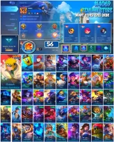 #4069 | 56 Skins | Naruto Gusion Minato Namikaze | Naruto Vale Gaara | SpongeBob Cyclops | Allstar Yu Zhong Tidescale Sealord