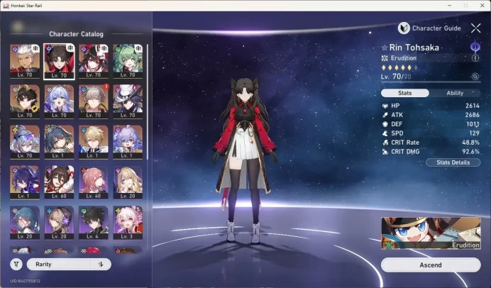 ASIA|TL 54|Archer Prem Team|10 Limited [Archer E1 + Sign],Huohuo E1,Rin Tohsaka,Sparkle,DanHeng-Prem|Penacony|Check SS HSR706B