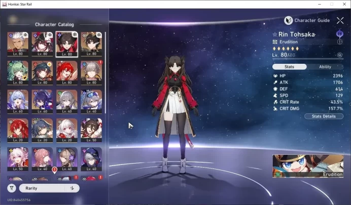 Asia|TL 65|12 Limited| (Himeko Nova,Archer E1)+Sign Rin Tohsaka,Mortenax Blade,Sparkle,DHPT,Robin Etc|Male MC|Take Mail|HSR8358