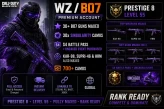 WARZONE 5 | BO7 | PRESTIGE 9 | 30+ BO7 GUNS MAX | 30x SINGULARITY | KAR98, SUPRI-46 & HRM MAX | S4 BATTLE PASS + UNCAGED EVENT | STEAM/BNET/PS/X