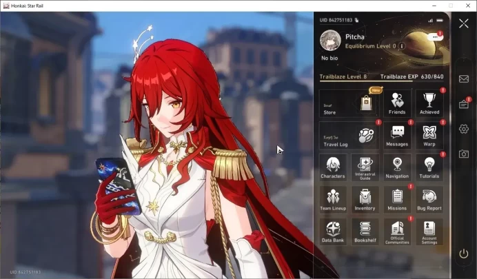 Asia|Starter|TL 8|7 Limited| Himeko Nova,Robin,DHPT,Sparkle,Yunli,Archer,Huohuo |Female MC|Take Mail|HSR8355