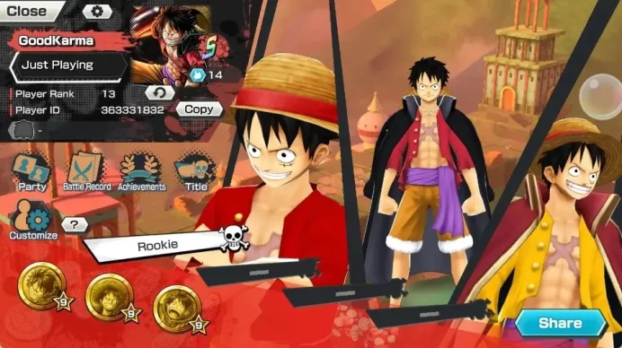 Global | EX 4 | 2 Max | PR 13 | Gol D. Roger,Zephyr,St. Marcus Mars Max,Monkey D. Luffy MAX | RD 30| LogBandai Check SS OPBR510B