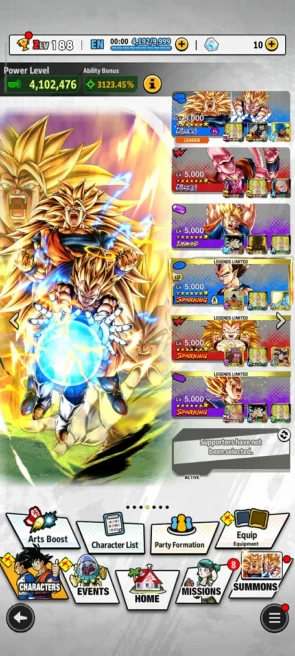New UL GokuVegeta 8S+UL Buuhan 8S+UL Buukid+LR Vegito 8S+ Legends Vegito+Gotenks+ssj3 Goku+Sp Vegito+Good Equipment+Event Farm CC (D318)