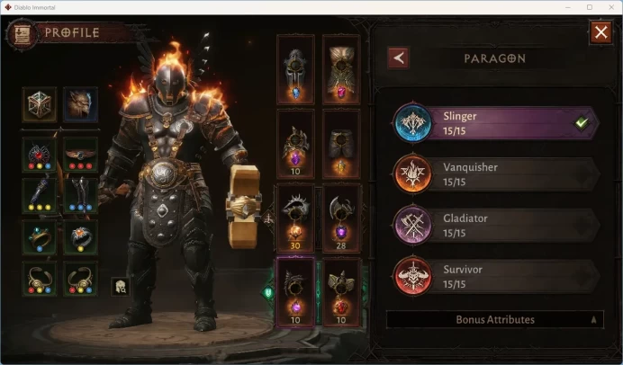 SEA - Izual | 60 (904) Barbarian-Slinger | CR 44011 | Reso 315 | Inferno V | Varog Lv 30 (*3) | TakeMail DI069B