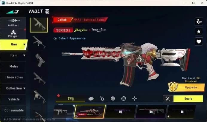 ASIA | 1 Eternal Gun: M1887-Netherflame Lv.1|1 AOT Gun|1 Name Changing Card|Check SS BS2756B