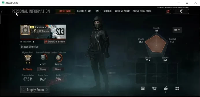 MOBILE|Lvl 30|SV 87.5M|CV 52M|1 SD+1 Utopia|FJ AN-94|P AKM,SS MDR,WP AR-57,BD T03 Etc|2 Set|CN ON|Log Infinite|Check SS(AB3693)
