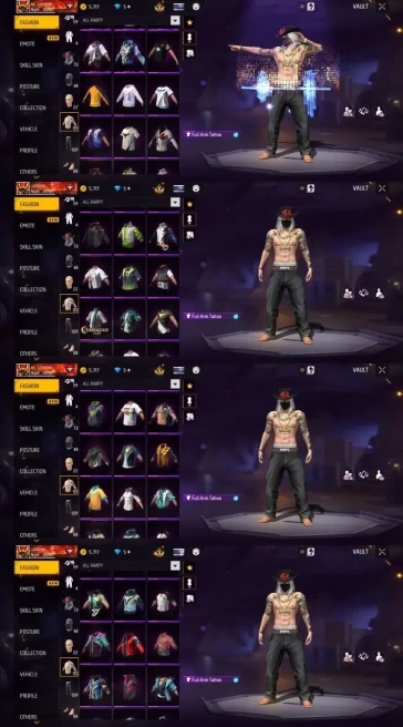 2217 - iOS Android - Server MENA - Level 59 - 151 Set - Car skin - Old set - Booyah pass 