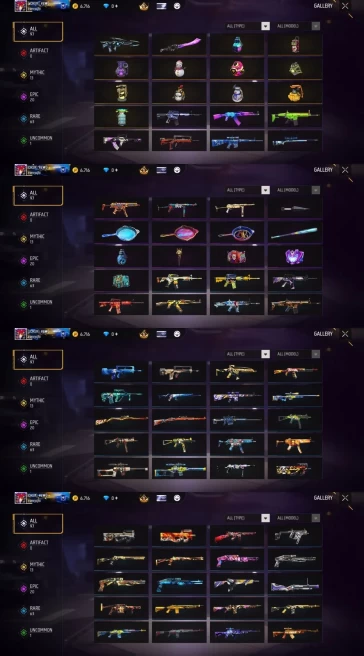 2222 - iOS Android - Server MENA - Level 49 - 109 Set - Car skin - Old set - Booyah pass