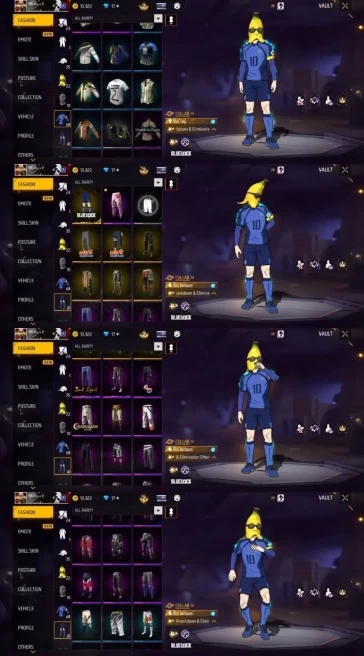 2224 - iOS Android - Server MENA - Level 51 - 68 Set - Car skin - Old set - Football uniform - Football dance
