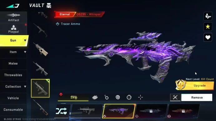 ASIA|ETERNAL QBZ95-Whisper Lv4|ULTRA Melee Staff-The Iron|Collab OPM Parachute|Legendary (Vector,M4A1,etc)|NetEase(BLS5712)