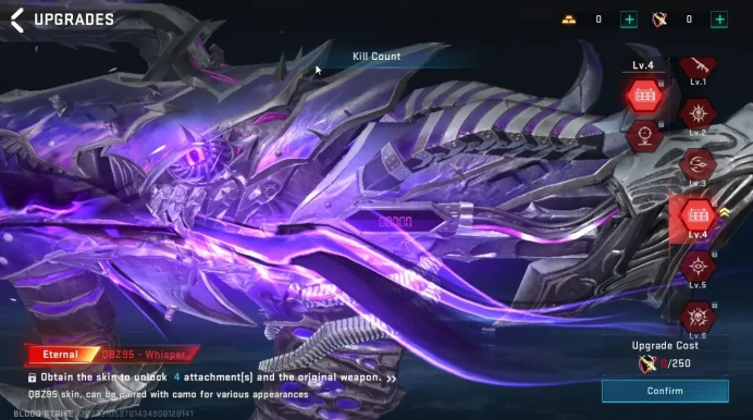 ASIA|ETERNAL QBZ95-Whisper Lv4|ULTRA Melee Staff-The Iron|Collab OPM Parachute|Legendary (Vector,M4A1,etc)|NetEase(BLS5712)