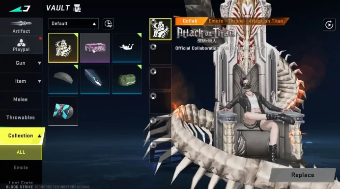 ASIA|ETERNAL[M4A1-Blight's Embrace Lv3]|Collab AOT[Emote Throne]|Legendary[NOVA-Rebel Vogue]|Rank Bronze IV|NetEase(BLS5717)