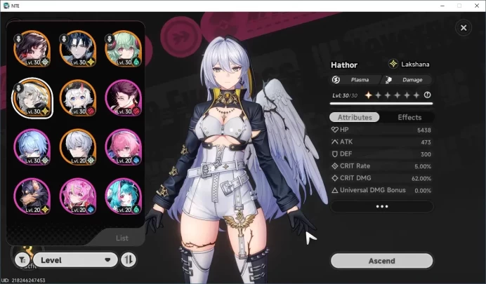 SEA|Hunter Lv.19|5 S-Class|3 Limited [Iroi+Sign],Chaos,Hotori|6 A-Class|Check SS NTE317B