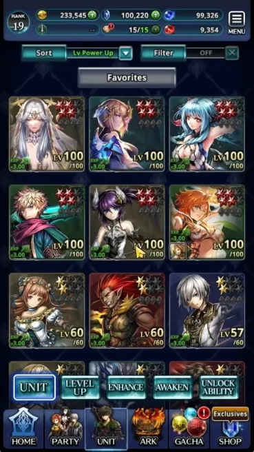 GLOBAL|Rank 19|100k Crystals|Top Tier Unit (Goddess Lilaha,CE Nael,Demongunner Lilebette,Alice Type-S)|1 LR & 13 SSR Ark|LC1538