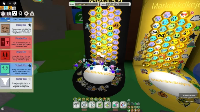 STOCK1238 // 50 BEES // 16 LVL HIVE // 32 MYTHIC BEES , BEST ACCOUNT