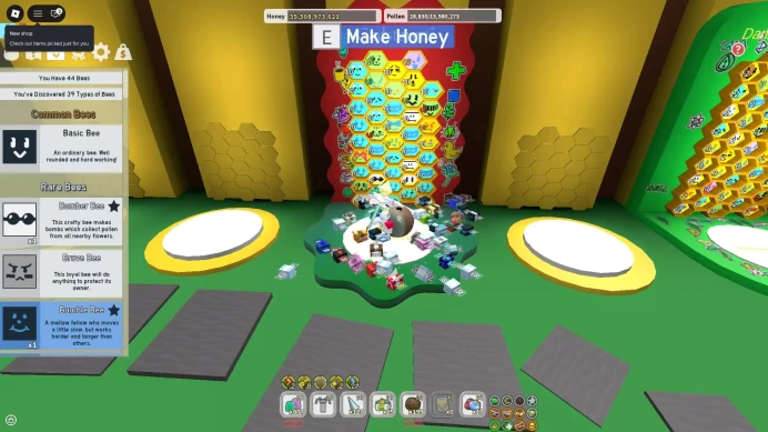 STOCK1239 // 20,000 ROBUX TOTAL // 44 BEES  // 10 LVL // GPO 10,000 R $ 