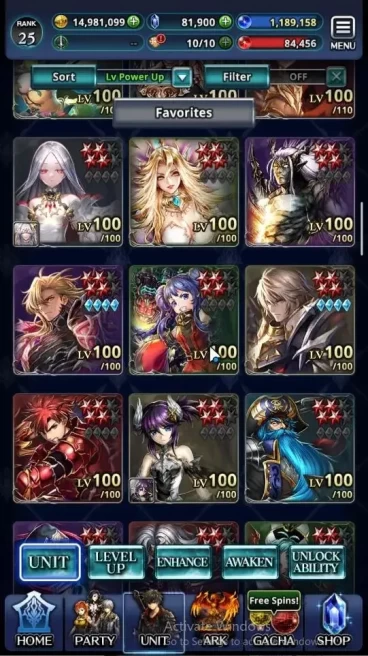 GLOBAL|Rank 25|81,9k Crys|Full BraveFrontier[Tilith,Oracle,Vargas]+[SM Sera,MP Lucia,SS Lenius,etc]|5 UR 3 LR 47 SSR Ark|LC1540