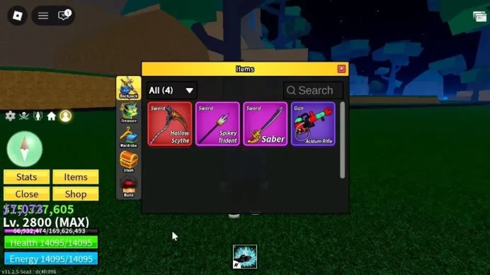 Blox Fruit |MAX Lv2800| 15M Beli 7k Frag| 1 Myth+2 Legend WP [Hallow Scythe,Spikey Trident,Saber],2 Legend Fruit,Etc|Human V1|RBL970