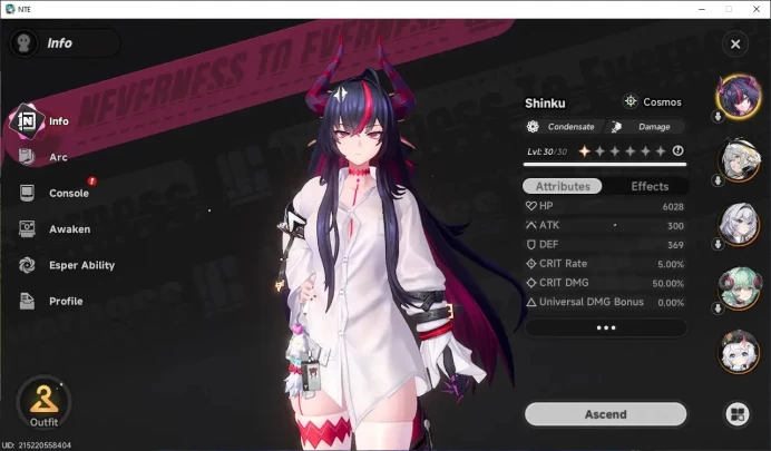 Global SEA|HL 17|Tyc 7|SSR 5 2 Limited|(Shinku & Iroi)+(Hathor,Sakiri,Baicang)|Overcast Canopy|Female MC|Take Mail|NTE1714