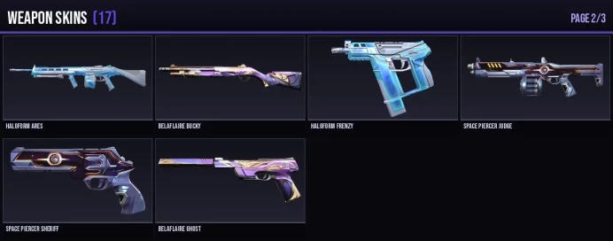 AP 17 Skins + 3 Agents Ruination Phantom / Gaia's Vengeance Vandal / Interhelm Judge Full Access