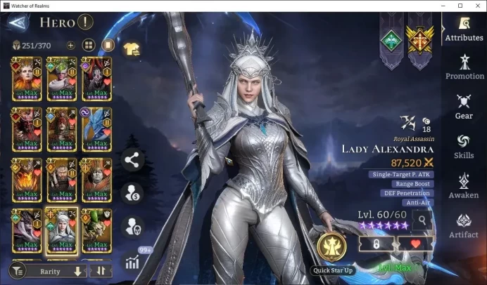 GlobaL 60x|Lv 97|12M PWR|18Lord[JeZebeleA2,ValderonA1,Torodor+Skin,etc]|94 Legen(Lady Alex,2Dragon,3Dracula,ManySkin,Etc)WOR1319