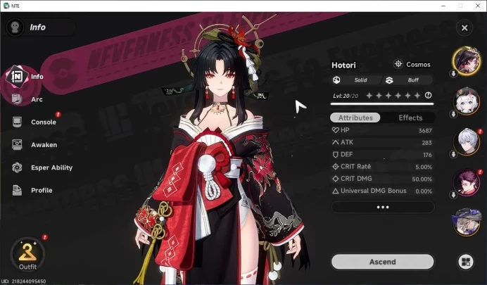 SEA|HL 8|TL 2|4 SSR 2 Limited (Hotori,Shinku)+Std (Sakiri,Jiuyuan)|3 S Class Selector ON|Orchid Breeze,Tomato|LogEmail|NTE1722
