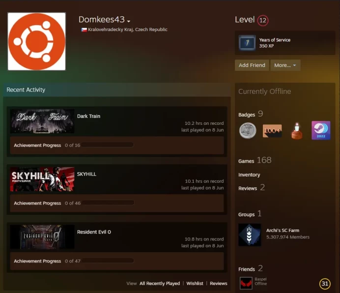 13 Lvl Steam-Steam Paid games 168 Game for 1764-$-Profile link