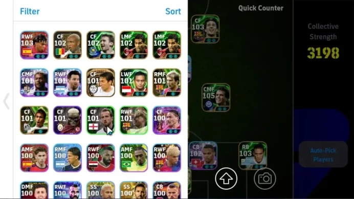 Android|28 Epic Loothar Matthaus,Oliver Kahn,Andres Iniesta,Bojan Krkic|12 Show Time Marquinhos,Neymar Jr,Etc|PES2027|EF2955