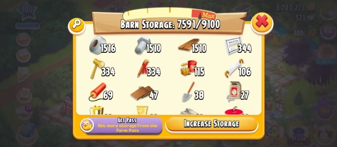 World Wide Rare Decoration Farm Lvl 100▰7500/9100 Barn Full▰Barn & Land Expension Mixed▰580/3150 Silo▰3.7 Million Coins▰570 Diamond▰TH Lvl 2