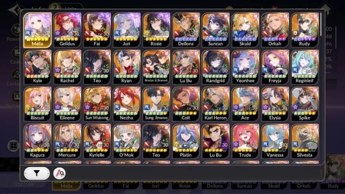 Global|FullEX7(GelidusTC1,MeliaTC1,Rosie,Juri,Fai)|36 TC6(Dellons,Sunran,Skuld,Orkah,Etc)|68K Ruby|1 LegCost|Netmarble|7KR070B