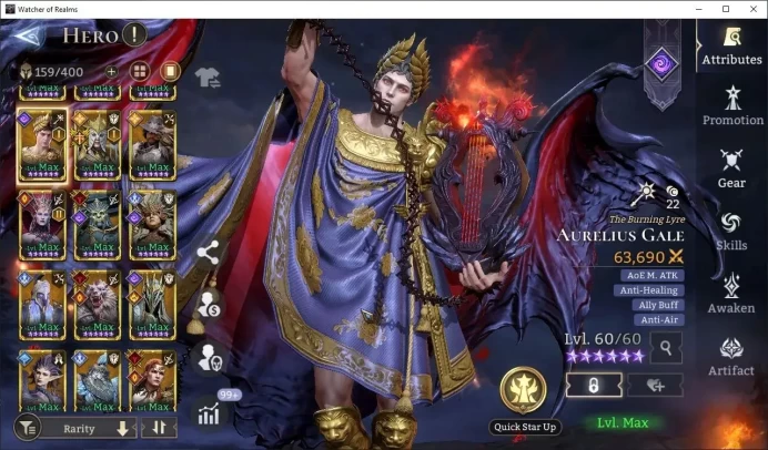 GlobaL 50x|Lv 68|2,3M Power|5 Lord(ValderonA3,TorodorA1,Laya,Etc)|20 Legend[Cainan,Aurelius,YMiret,Khamet,etc]|Take Mail|WOR1300