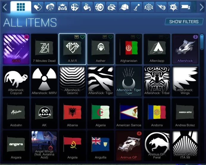 STOCK1266 // ACCOUNT WITH SENTINEL // SAMURAI // ENDO //DOMINUS // OCTANE //135 CARS //447 WHEELS
